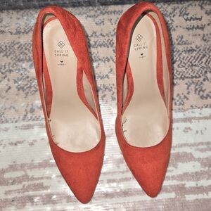 Call it Spring suede block heel